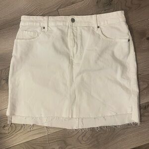 Old Navy White Denim Mini Skirt